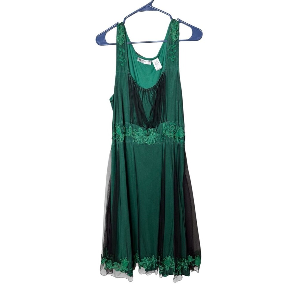 Papillon Dress Emerald Green XL Boho Fairycore Whimsigoth Y2K